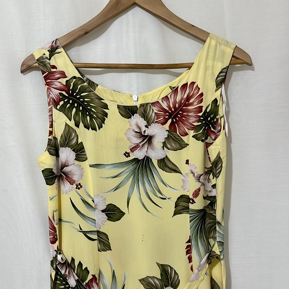 Paradise Bay Butter Yellow Floral Sleeveless Maxi Dress a302 - Picture 2 of 5